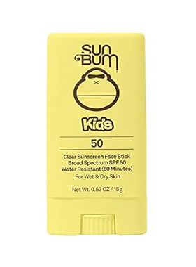 Sun Bum Kids SPF 50 Clear Sunscreen Face Stick | Wet or D
