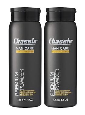 Chassis Premium Natural Body Powder for Men， Odor-Absorbe