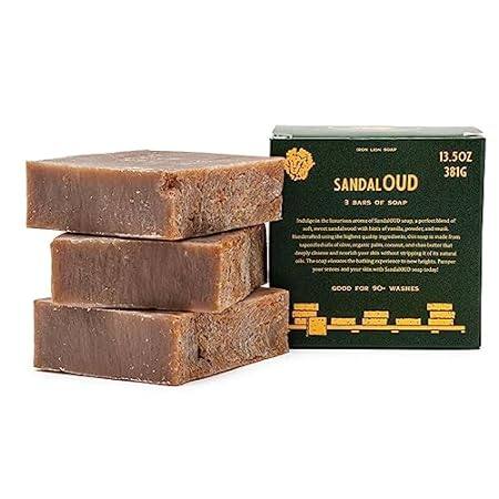 SandalOUD Body Soap - Plant Based， Vegan， Handmade Organi