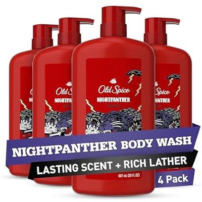 Old Spice Body Wash for Men， NightPanther Scent， Long Las