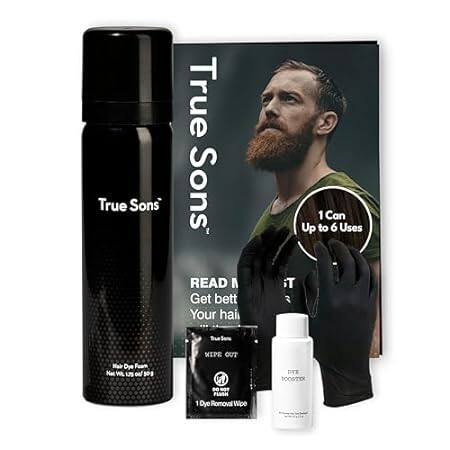 True Sons Hair Dye Foam for Men - Natural Look - Effortle