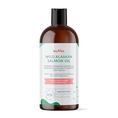 Wuffes Wild Alaskan Salmon Oil for Dogs - Natural EPA &am
