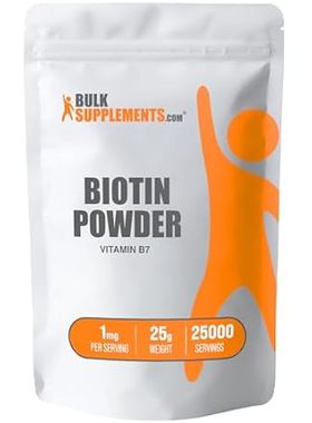 BulkSupplements.com Pure Biotin Powder - Vitamin B7， Biot