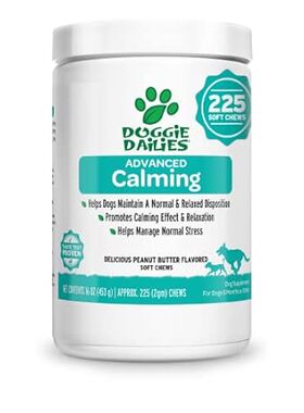 Doggie Dailies Calming Chews for Dogs， 225 Soft Chews， Me