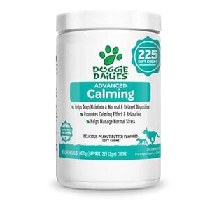 Doggie Dailies Calming Chews for Dogs， 225 Soft Chews， Me
