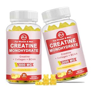 (2 Pack) Creatine Gummy， 3g of Creatine Monohydrate per S