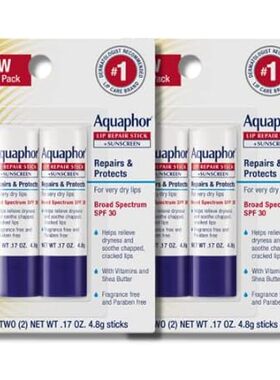 Aquaphor Lip Repair Stick with Sunscreen， Lip Protectant，