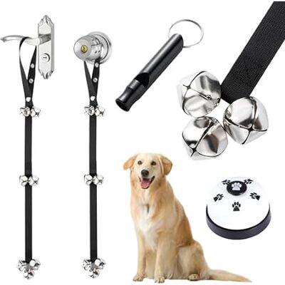 2 Pack Dog Doorbells， Dog Training Bells for Go Outside P