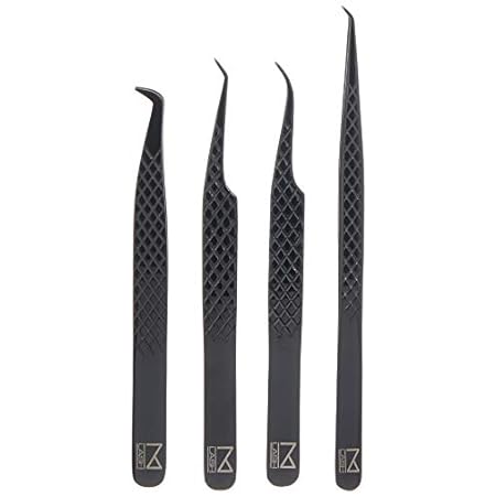M LASH Set Of 4 Diamond Grip NANO Fiber Tip Eyelash Exten
