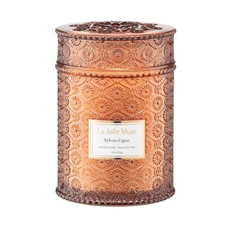 LA JOLIE MUSE Sylvan Figue Candle， Fig Scented Candle， Su