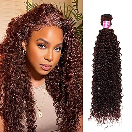 Julia Hair 12A Reddish Brown Virgin Curly Weave Human Hai