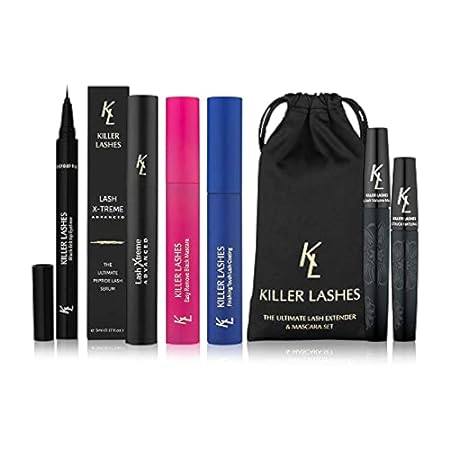KL KILLER LASHES Eyelash Growth Serum， Mascara Black and