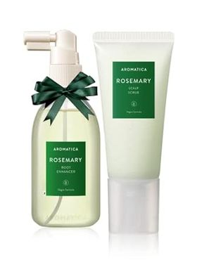 AROMATICA Rosemary Root Enhancer And Scalp Scrub Set - Ro