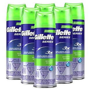 Gillette Series 3X Sensitive Shave Gel, Hydrates, Protect