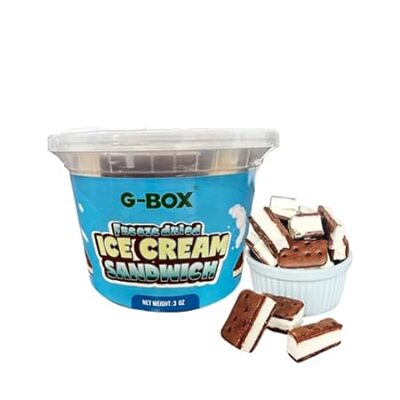 G-BOX Freeze Dried Ice Cream Sandwiches (Vanilla， 3 OZ) |