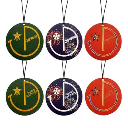 Natural Car Air Freshener Hanging - 6 Pack Holiday Set Ha