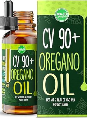 MAJU Oregano Oil Drops， Potent 90%+ Carvacrol (2 fl oz) W