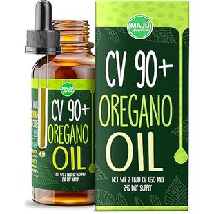 MAJU Oregano Oil Drops, Potent 90%+ Carvacrol (2 fl oz) W