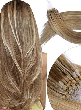 Virgin Microlink Hair Extensions - Human Hair，20inch Micr