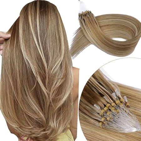Virgin Microlink Hair Extensions - Human Hair，20inch Micr