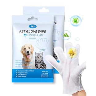 Cleaning Wipes Gloves for Dog and Cat,Pet Bathing Wipes C