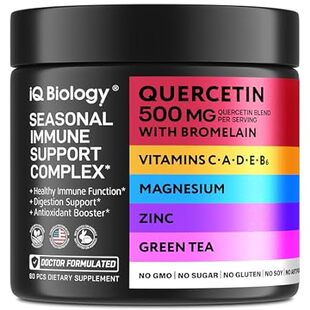 Quercetin with Bromelain - Quercetin 500mg Capsules for I