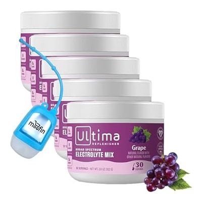 Ultima Replenisher Grape Electrolyte Powder， 4.5 Ounces -