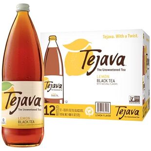 Tejava Lemon Flavored Unsweetened Black Tea， Non-GMO Veri