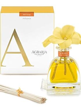 AGRARIA AirEssence Flower and Reed Diffuser Set， Hand Cra