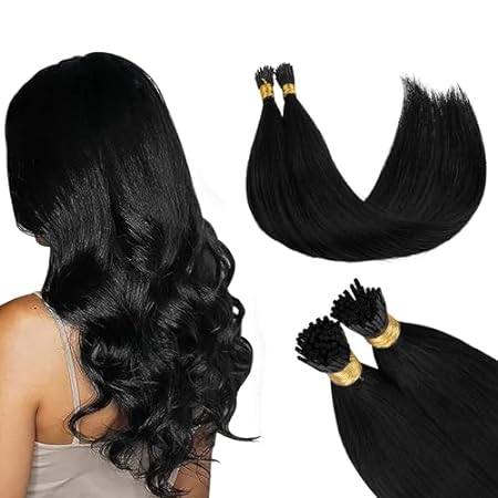 GOO GOO I Tip Hair Extensions Human Hair， 14inch 50g 100S