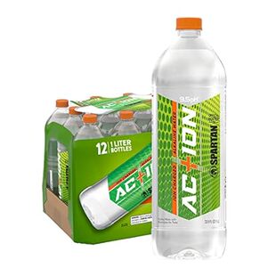 Ac+ion Charged Alkaline Water， 1 Liter， Water Bottle， 12
