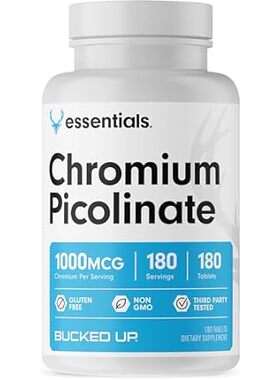 Bucked Up Chromium Picolinate 1000mcg Per Serving， Bucked