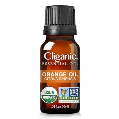 Cliganic Organic Sweet Orange Essential Oil， 10ml - 100%