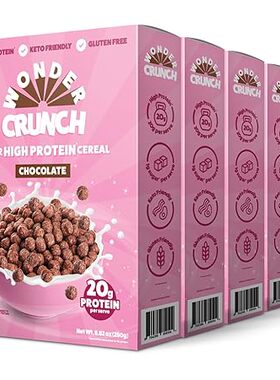 Wonder Crunch Chocolate High Protein Breakfast Cereal (x4