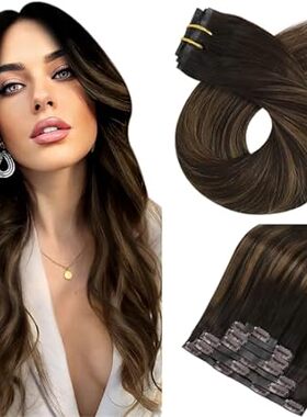 Moresoo Seamless Clip in Hair Extensions Human Hair Balay