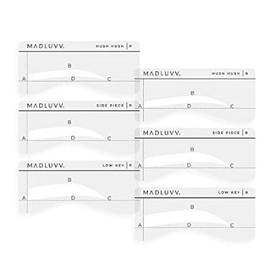 MADLUVV Eyebrow Shaper Stencils， Reusable Brow Mapping Te