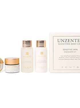 Zents Unscented 4-pc Mini Set， Moisturizing Body Care for