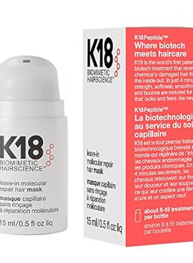 K18 Leave-In Molecular Hair Mask， Repairs Dry or Damaged
