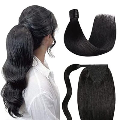 SUYYA Ponytail Human Hair Wrap Around Clip in Hair Piece