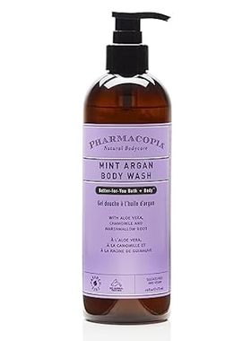 Pharmacopia Mint Argan Wash - Natural Shower Gel， Moistur