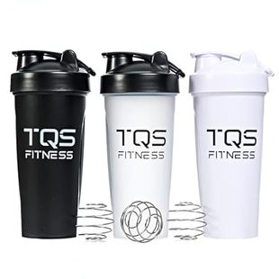 Protein Shaker Bottle Set 3 pack - BPA-Free Shaker Cups f