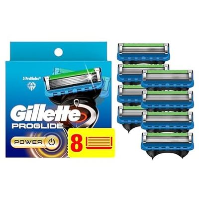 Gillette ProGlide Razor Refills for Men， 8 Razor Blade Re