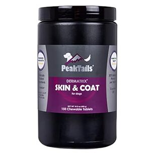 PeakTails Dermatrix, 150 Count Tablets for Dogs, Supports