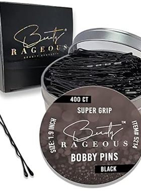 Super Grip Bobby Pins - Black (Approx. 400 Count) - Women