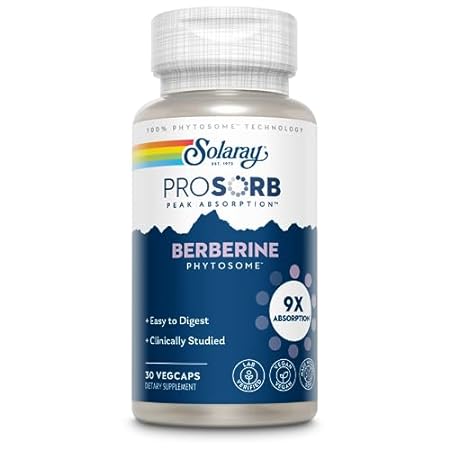 SOLARAY Berberine Phytosome - 9X Absorption and Easy-to-D