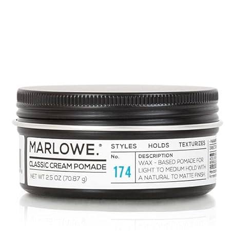 No. 174 Classic Cream Pomade for Men 2.5 oz， Wax-Based Li