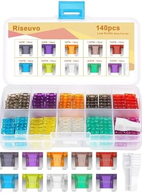 140pcs Low Profile Mini Blade Fuses - Riseuvo Car Automot