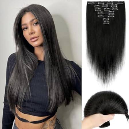 Clip in Hair Extensions Real Human Hair 100% Remy Hair 18