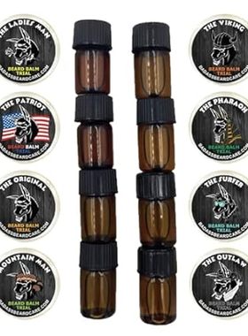 Badass Beard Care Trial Kit For Men - 8 Packs， Trial Size