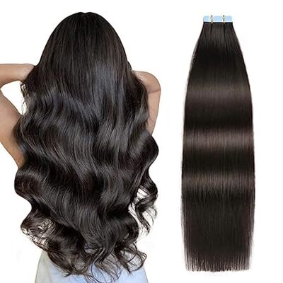 SUYYA Tape in Hair Extensions Remy Human Hair 18 inches 5